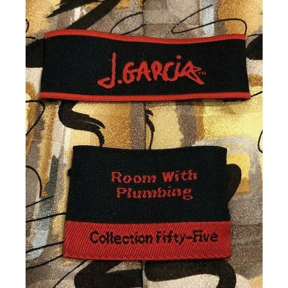 J. Garcia Silk Tie Necktie Room with Plumbing - Picture 3 of 4